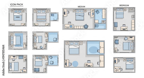 Collection of diverse floor plan layouts for residential and commercial spaces.