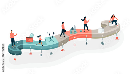 This vibrant illustration conveys the concept of financial growth and nurturing investments. Ideal for content related to wealth management, savings, 