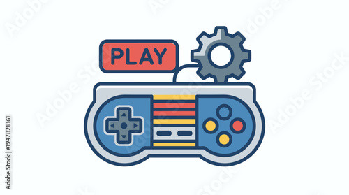 Video game controller icon vector illustration