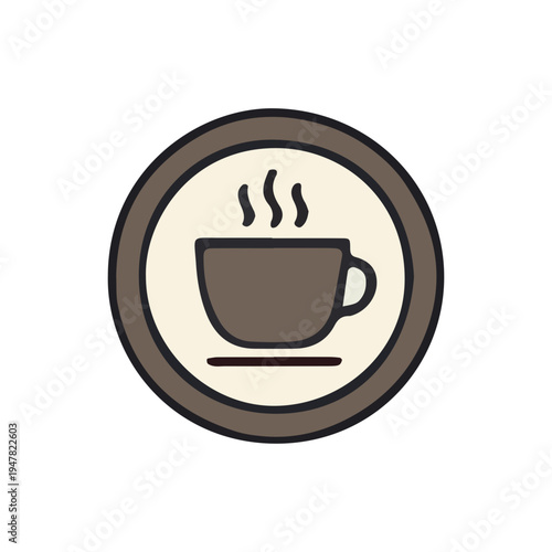 Steaming Coffee Cup Icon