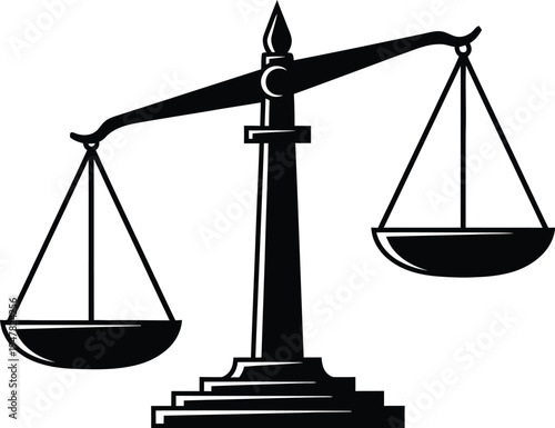 Silhouette of scales isolated on transparent background