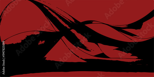 A black and white vector illustration of a spider silhouette designed as a military aircraft flying through a sunset sky over water