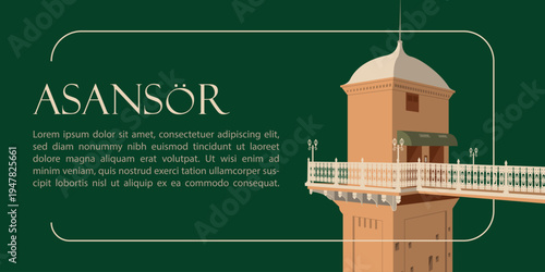 Asansor Izmir Historical Building Horizontal Homepage Banner Design