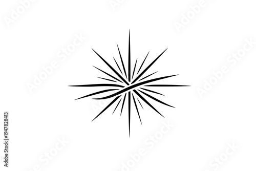 Geometric Starburst Line Pattern Abstract Radiating Lines Vector Background