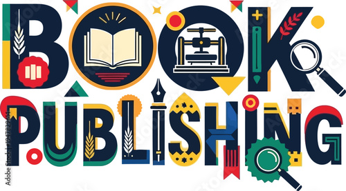 Book Publishing Concept Vector Design