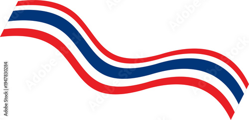 Thai flag freeform shape 