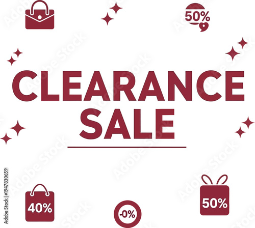 Clearance Sale Shopping Promotion Vector