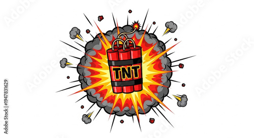 TNT Dynamite Explosion Blast.