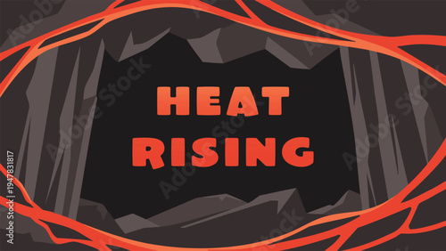 Heat Rising Lava Banner Illustration