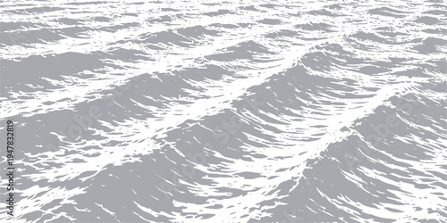 Abstract a sea, the gentle undulation of the water is captured in a captivating grayscale rendering, evoking a sense of tranquility. The image presents a minimalistic aesthetic.