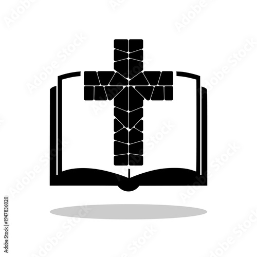 Bible Church Logo Icon with shadow
