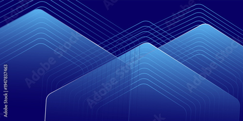 Abstract blue color background. Dynamic shapes composition. Vector