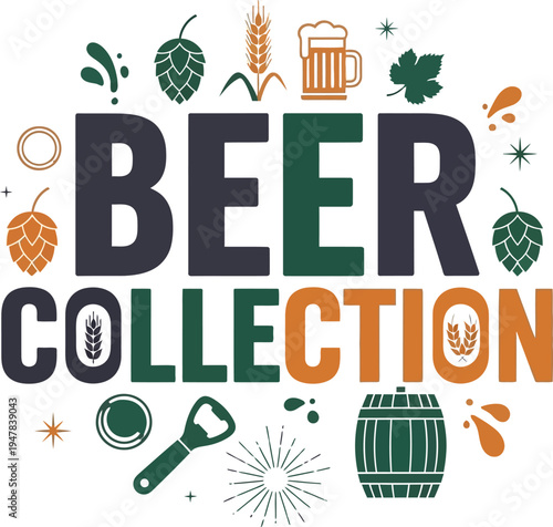 Beer Collection Emblem Illustration