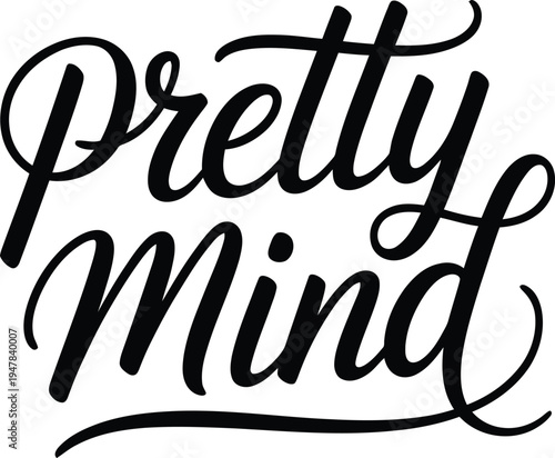 Pretty Mind Calligraphy Logo Design