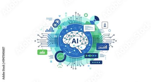 Artificial Intelligence Technology Concept.