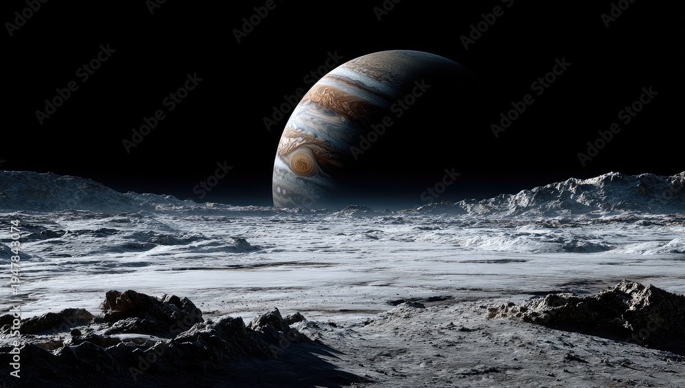 custom made wallpaper toronto digitalJupiters Great Red Spot seen from Europas icy surface.