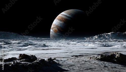 Wallpaper Mural Jupiters Great Red Spot seen from Europas icy surface. Torontodigital.ca