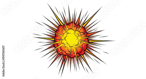 Vibrant Yellow Orange Explosion Blast.