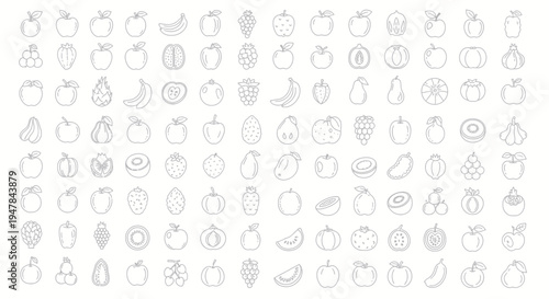 Assorted Fruit Icons Collection