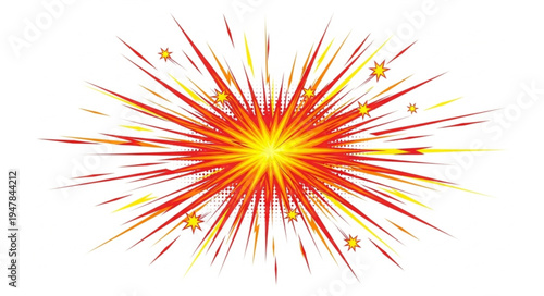 Vibrant colorful explosion blast.