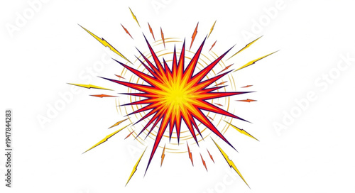 Vibrant Colorful Starburst Explosion.