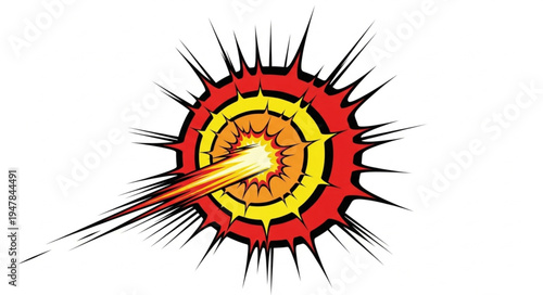 Vibrant Explosion Comic Book Style.