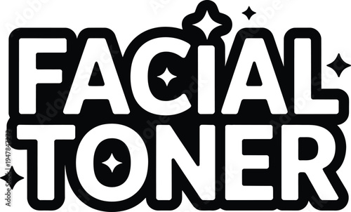 Facial Toner Typography Graphic