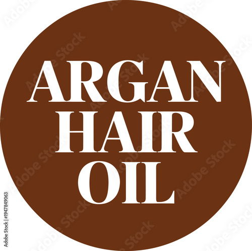 Argan Hair Oil Branding Vector Circle