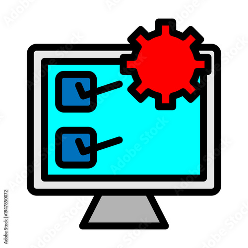 System Requirements Vector Filled Icon Design