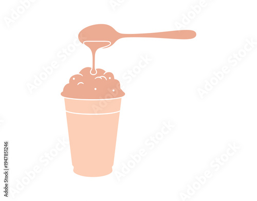 Steps for making homemade coffee with a milk frother. Instructions for cappuccino, latte, or macchiato. Outline icon of a foam electric mixer, handheld maker. Flat vector illustration against a white 