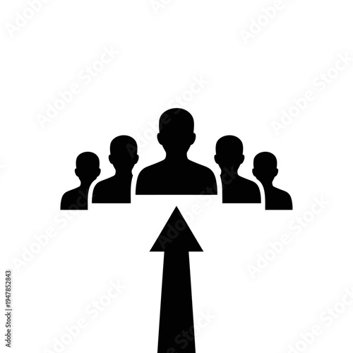 A leader standing out from the crowd.