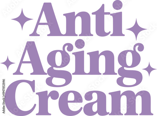 Anti Aging Cream Typography Design