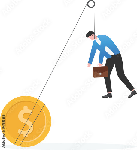 Professional Facing Heavy Financial Coin Burden