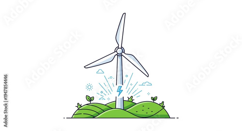 Wind Turbine Renewable Energy Source.