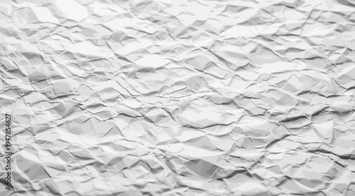 Crumpled white paper texture background with wrinkled and creased surface