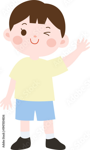 손 흔드는 소년