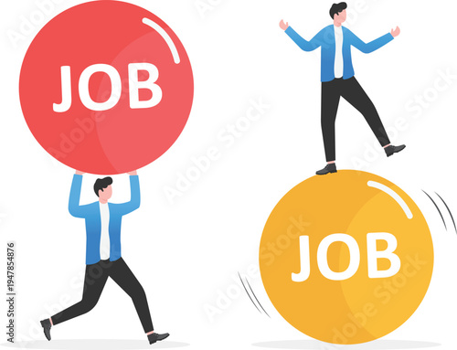 Businessman Carrying Heavy Job Responsibility