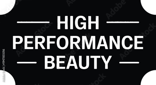 High Performance Beauty Minimalist Logo Badge