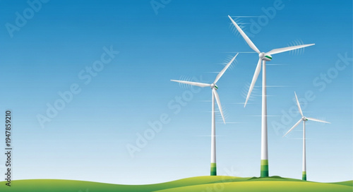 Wind Turbines on Green Hill.