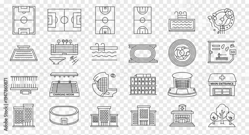 Collection of Sports and Recreational Facility Schematics and Blueprints.