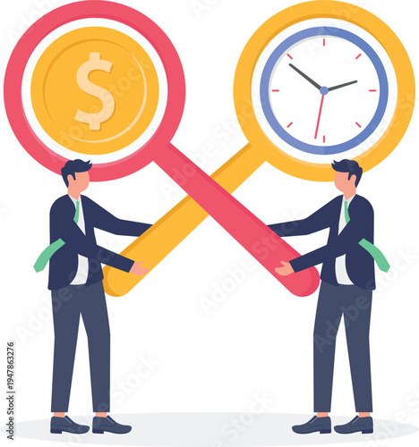 Comparing time clock and gold coin