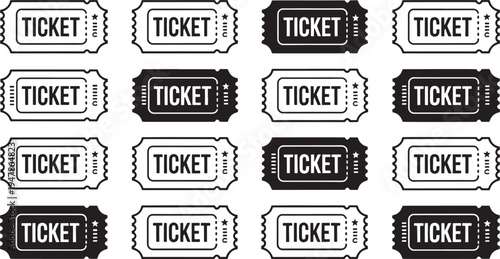 Various black ticket event concert theater admission