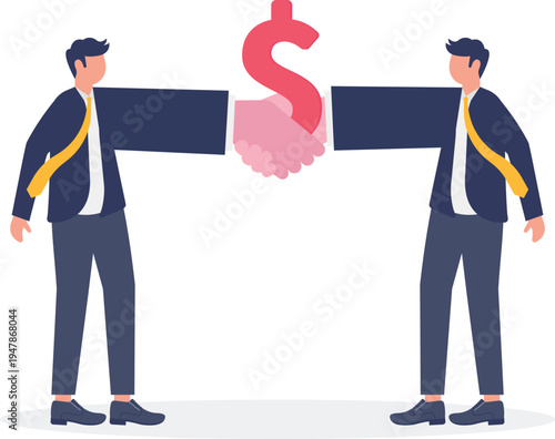 Professional Business Handshake Symbolizing a Strong Financial Deal and Dollar Profit