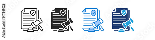 Regulation Icon Set Multiple Style Vector Collection