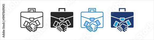 Cooperation Icon Set Multiple Style Vector Collection