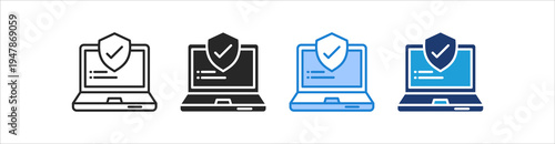 Data Security Icon Set Multiple Style Vector Collection
