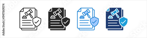 Insurance Icon Set Multiple Style Vector Collection