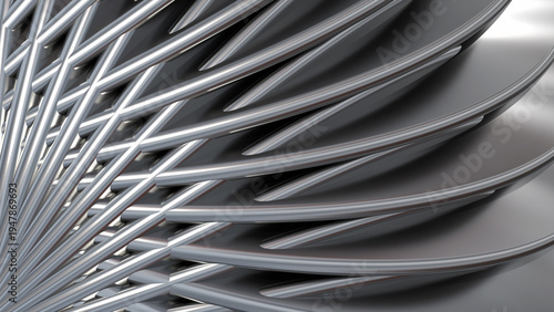 Silver metal striped patter...