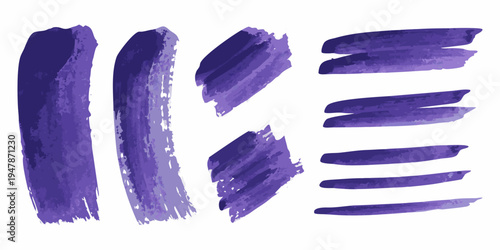 Abstract brush strokes in varying shades of purple and violet