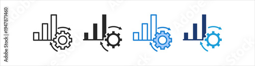 Development Icon Set Multiple Style Vector Collection